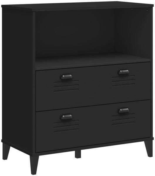 vidaXL Bücherschrank VIKEN Schwarz 80x40x90 cm Holzwerkstoff 374945