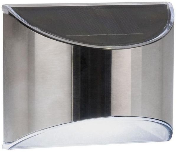 FHS LED Außen-Wandleuchte 35288 4er Set Edelstahl Solar Wandleuchte