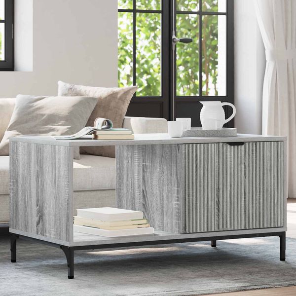 vidaXL Couchtisch Graues Sonoma 90 x 49 x 46 cm Holzwerkstoff 883450