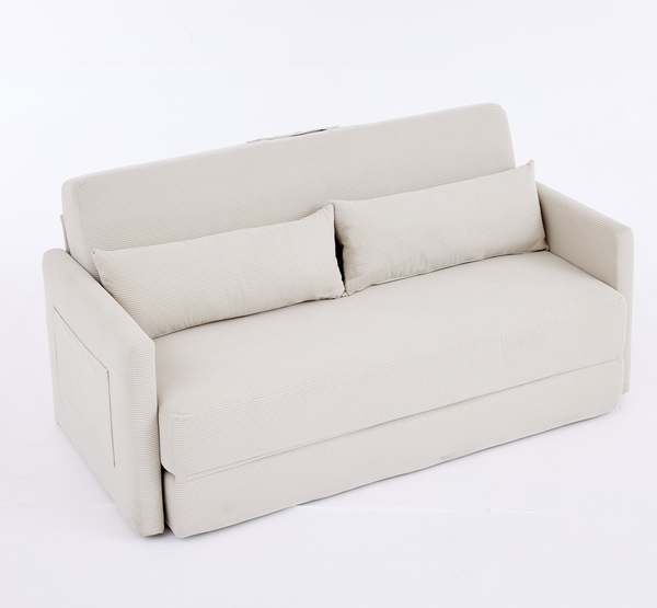 2-Sitzer Schlafsofa B 165 x T 92 x H 82 cm aus Cordstoff mit Klappfunktion Bild 10