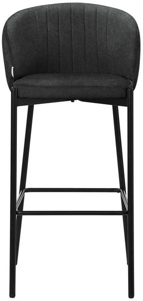 ML-DESIGN Barhocker Gepolsterter Barstuhl mit Metallgestell Rückenlehne und Fußstütze (2 St), Bistrohocker 2er Set Anthrazit Stoffbezug Tresenhocker Küchenhocker