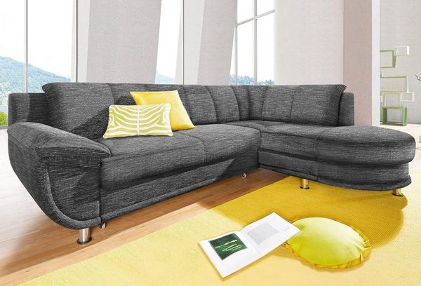 TRENDMANUFAKTUR Ecksofa Rondo, zeitlos und elegant, OTTOs Choice, bequem, L-Form, wahlweise mit Federkern, wahlweise mit Bettfunktion