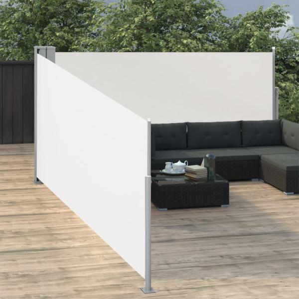 vidaXL Ausziehbare Seitenmarkise Creme 100 x 1000 cm 48473