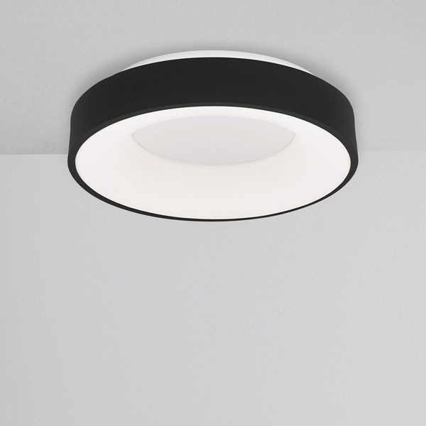 Nova Luce 9353831 RANDO THIN LED Deckenleuchte 38cm 3000K Schwarz dimmbar