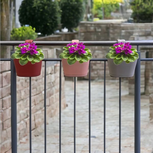 Engelland Blumenkasten Blumentopf zum Hängen (Vorteils-Set, 1 St, Fassungsvermögen je Topf 2,8 Liter), UV-Beständig, Frostbeständig, Wasserauffangschalen
