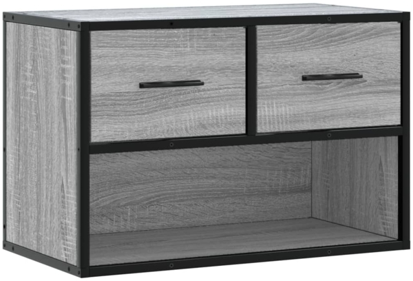 vidaXL TV-Schrank Grau Sonoma 60x31x39,5 cm Holzwerkstoff und Metall 848912
