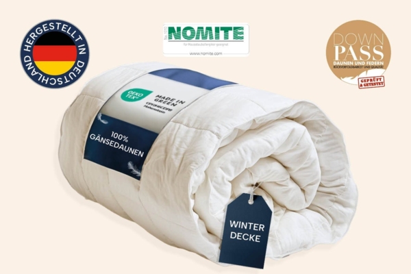 casimum Gänsedaunenbettdecke FIRST CLASS Daunendecke 135x200, 155x220, 200x200 für Sommer & Winter, Füllung: 100% Gänsedaunen, Klasse 1, Downpass zertifiziert, Bezug: 100 % Baumwolle, Bettdecke 135x200 cm, 155x220 cm, 200x220cm & weitere Größen Bild 2