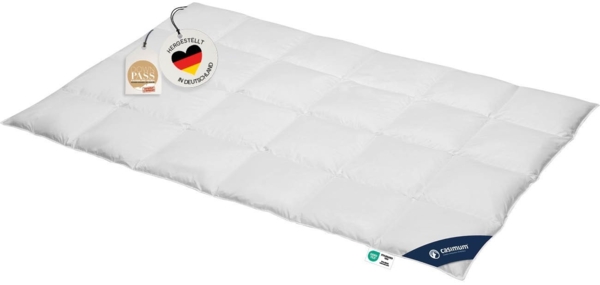 casimum Gänsedaunenbettdecke FIRST CLASS Daunendecke 135x200, 155x220, 200x200 für Sommer & Winter, Füllung: 100% Gänsedaunen, Klasse 1, Downpass zertifiziert, Bezug: 100 % Baumwolle, Bettdecke 135x200 cm, 155x220 cm, 200x220cm & weitere Größen Bild 1