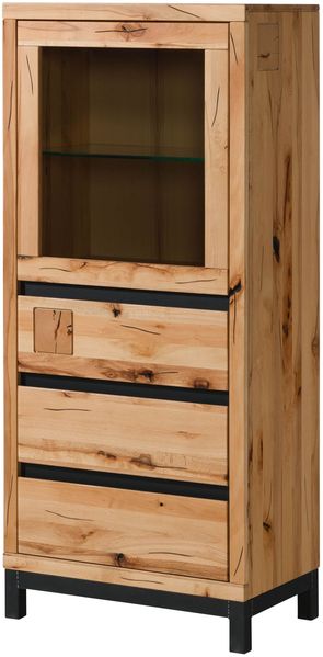 Vitrine Kernbuche 65x40x148 natur geölt VILLANDERS #103