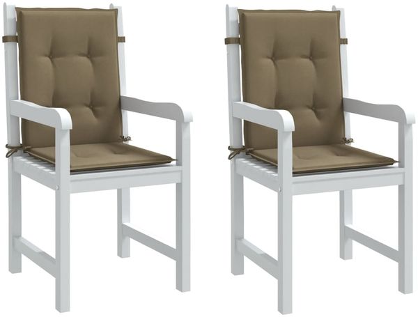 vidaXL Niedriglehner-Auflagen 2 Stk. Melange Taupe 100x50x4 cm Stoff 4002469