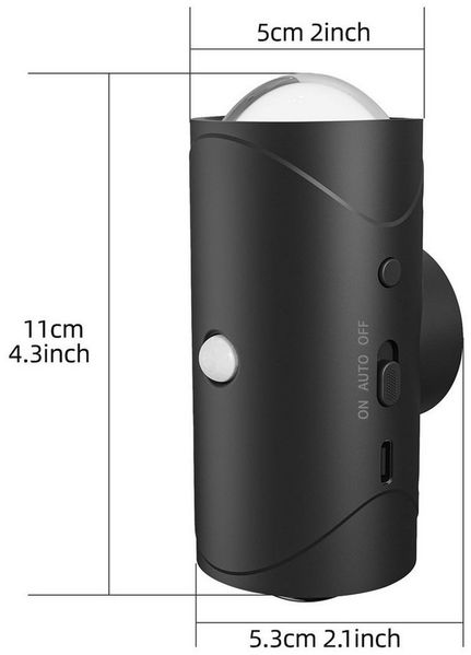 VIVIHEYDAY LED Wandleuchte LED Akku Wandleuchte Innen mit Bewegungsmelder, Kabellos, USB Aufladbare Batterie Wandlampe, RGB Wandbeleuchtung 7 Farben, Wandleuchte für Schlafzimmer Treppenhaus