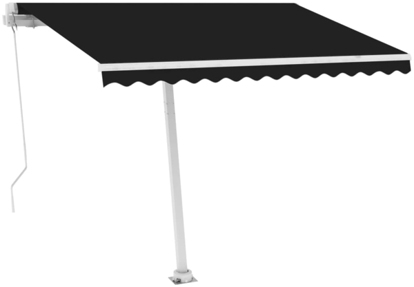 vidaXL Markise Manuell Einziehbar mit LED 300x250 cm Anthrazit 3069504