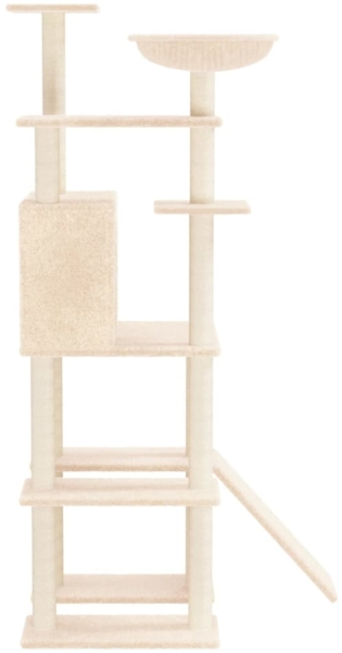 vidaXL Kratzbaum mit Sisal-Kratzsäulen Creme 166 cm 171681 Bild 3