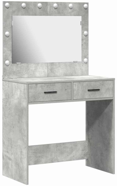 vidaXL Schminktisch Betongrau 78,5 x 41 x 135 cm Holzwerkstoff 865031