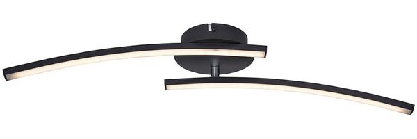 LED Deckenleuchte, schwarz-matt, CCT, L 59 cm