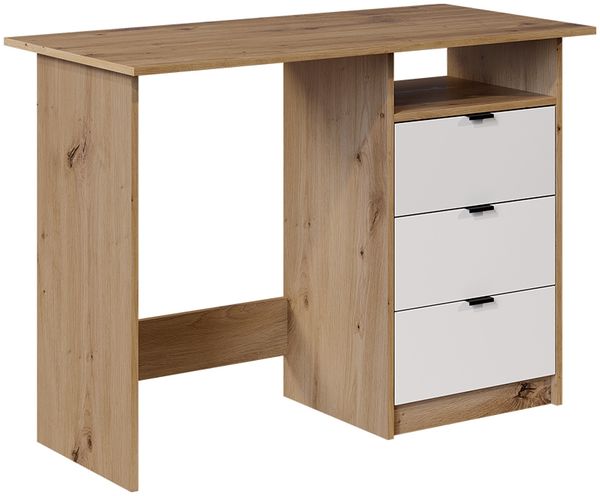 Schreibtisch Meiko Weiß/Artisan 105x50 cm mit Schubladen Vicco