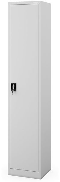 Jan Nowak Aktenschrank aus Metall abschließbar Alex 2200 220 x 45 x 40 cm Stahlschrank für Dokumente mit 5 verstellbaren Fachböden Büroschrank Metallschrank Grau