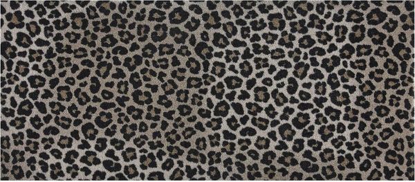 MD Entree Fußmatte Universal Teppichmatte Wohnteppich, rechteckig, Höhe: 8 mm, bei 30° waschbar, anti-rutsch, 67 x 150 cm, Safari Leo, beige