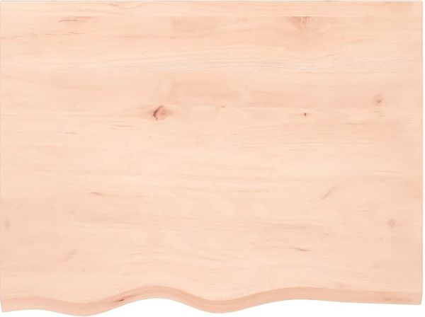 vidaXL Tischplatte 80x60x(2-4) cm Massivholz Eiche Unbehandelt 3156297 Bild 3