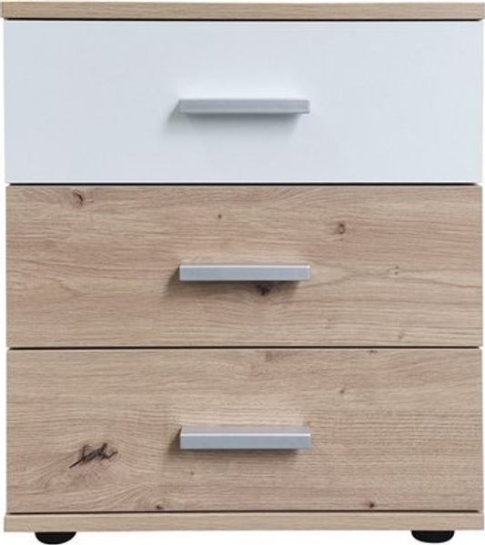 HTI-Line Nachtkommode Nachtschrank Nina mit 3 Schubladen (Stück, 1 Nachtschrank), Nachttisch Nachtkommode Nachtkonsole