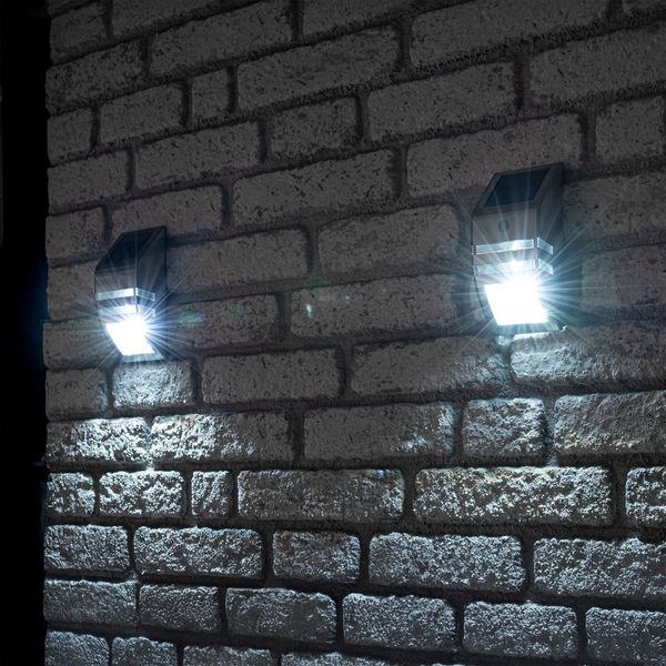 my home LED Solarleuchte Leyan, LED-Solar Wandleuchte, Tageslichtsensor, LED fest integriert, Neutralweiß, mit Bewegungsmelder und Montagematerial