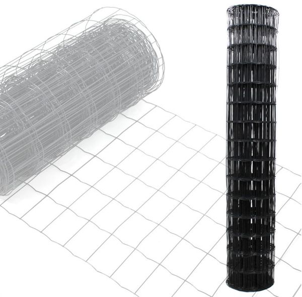 Gartenzaun Maschendraht 1,5x25m Zaun Gitterzaun Schweißgitter Wildzaun RAL7016