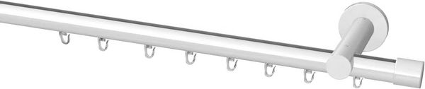 Garduna Gardinenstange Innenlauf System, Ø 20mm, mit X-Gleiter, kürzbar, Metall, 1-lauf, Innenlauf, komplett, hochwertig, Fixmaß, 20mm Vorhanstange