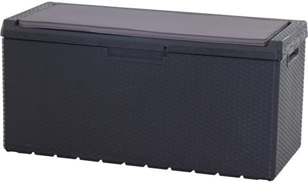 Kissenbox >Portonovo< in anthrazit - 123,7x58,7x54,5 (BxHxT)