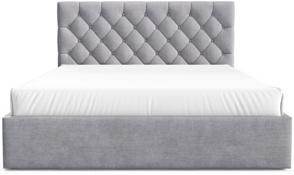 Selsey 'Aurevia' Polsterbett 180x200 mit Bettkasten und Samtbezug, hellgrau Bild 5