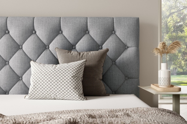 Selsey 'Aurevia' Polsterbett 180x200 mit Bettkasten und Samtbezug, hellgrau Bild 6