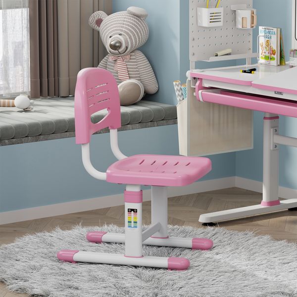 Höhenverstellbarer Kinderstuhl Sauda 75x36x46 cm Pink/Weiß [en. casa]