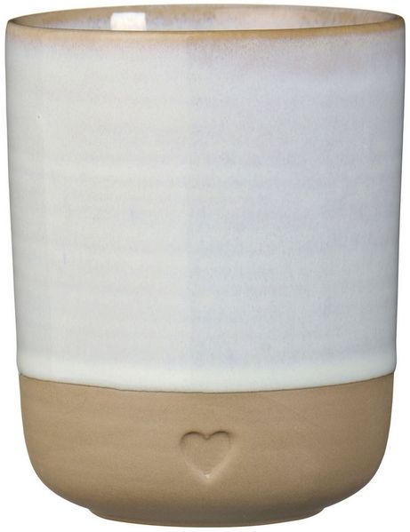 Farbauswahl - Ib Laursen Becher Tasse Steingut mit Herz 190ml 2467 weiß 11