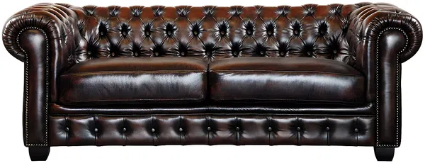Vente-unique - BRENTON Sofa and armchair set Leder Braun - B 96 cm x H 73 cm x L 201 cm105 cm160 cm Bild 5