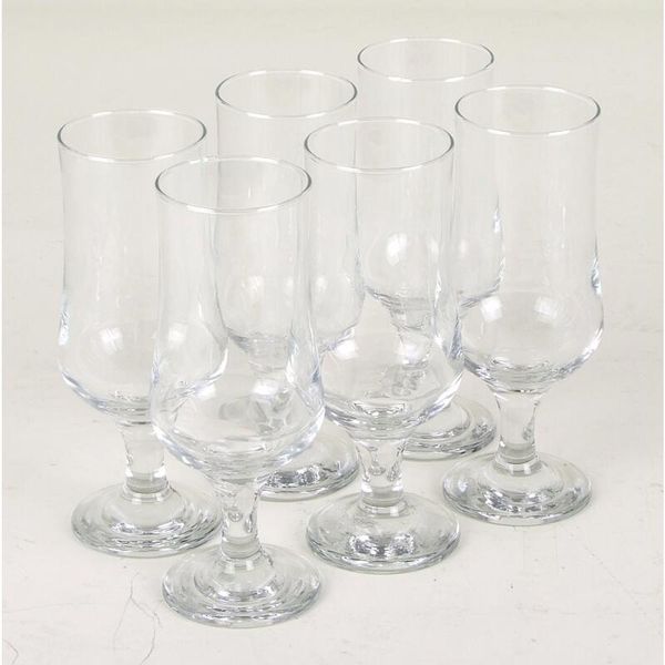Biergläser auf Fuß 370ml Bier Gläser Glas trinken Küche Haushalt Gastronomie TOP