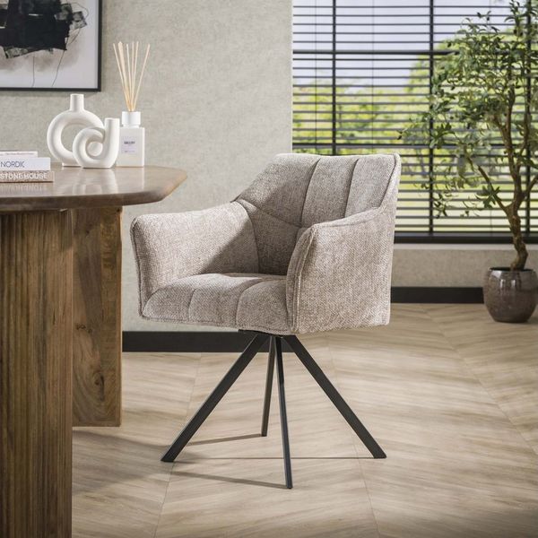 Vintagehaus Polsterbank Set Esstischbank Raster + 2 Armlehnstühle Samt oder Strukturstoff (3 teiliges Set), Frei im Raum aufstellbar