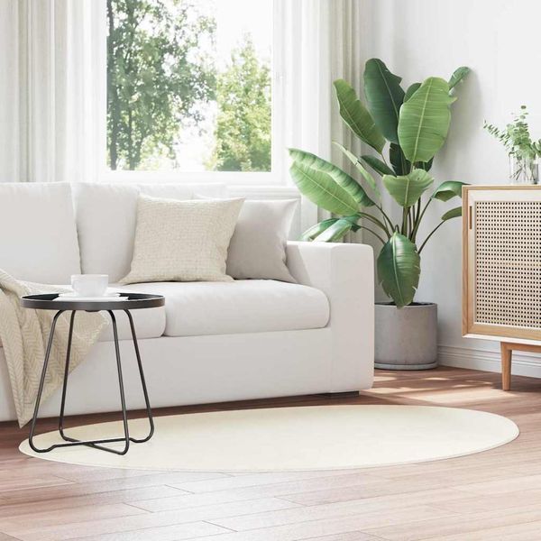 vidaXL Bereichsteppiche HUARTE Creme 100 x 200 cm Polyester 4103671
