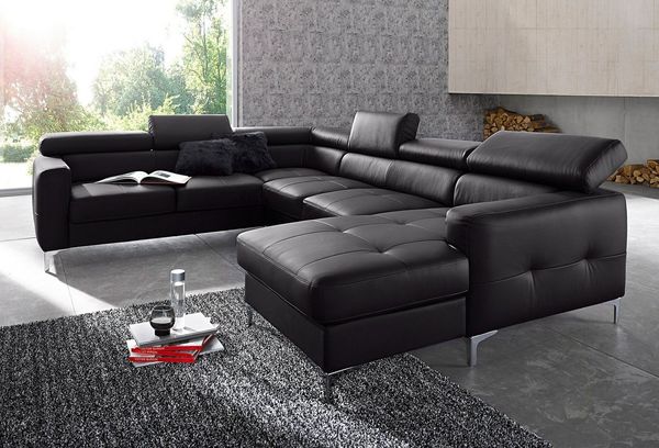 COTTA Wohnlandschaft Sammy U-Form, mit Kopfteilverstellung, optional mit Bettfunktion und Bettkasten