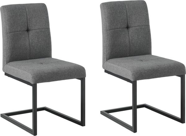 OTTO home Esszimmerstuhl Geranie Freischwinger, Schwingstuhl (Set, 2 St), mit 3D-Steppung, robustes Gestell, hochwertiger Stoff