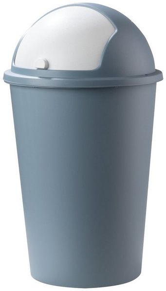 Home4You Mülleimer, Kunststoff, Pastellblau, Weiß, 50 Liter