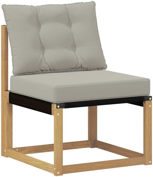 vidaXL Outdoor-Sofagarnitur mit Kissen 10 pcs Weiß und Hellgrau 3389901 Bild 4