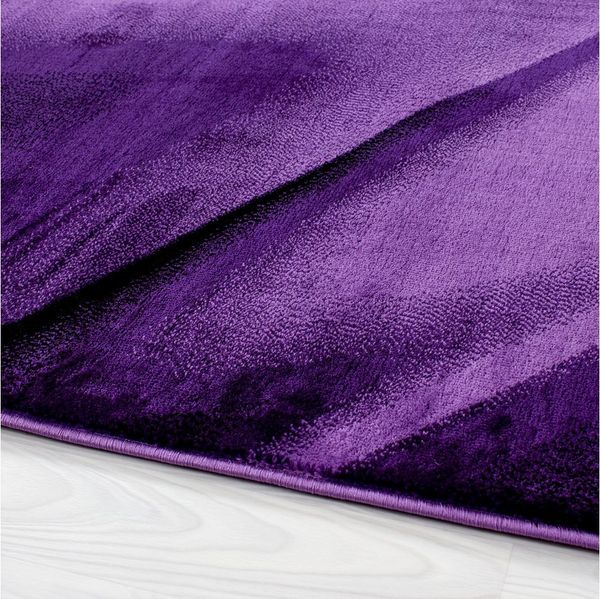 Villa Möbel Designteppich Miaique, Rechteckig, Höhe: 12 mm, Kurzflor Teppich Wohnzimmer Abstrakt Design Violett Pflegeleicht