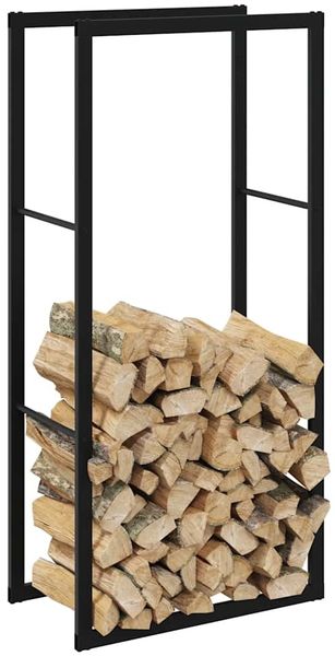 vidaXL Brennholzregal Schwarz 55x30x116 cm Stahl 4018465