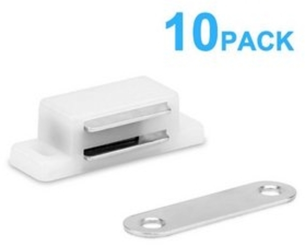 Intirilife Haftmagnetschnäpper, (10-tlg), 10x Magnetschnäpper in WEISS - Magnetischer Türschließer Möbelmagnet Bild 6