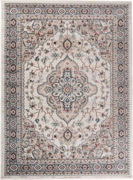 Mazovia Orientteppich Oriente Teppich - Traditioneller Teppich Orient Beige, 120 x 170 cm, Geeignet für Fußbodenheizung, Pflegeleicht, Wohnzimmerteppich