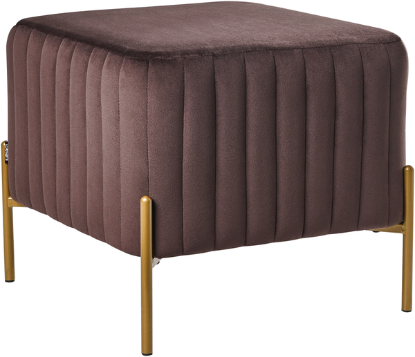 Hocker UTAH Samtstoff Dunkelbraun