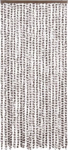 vidaXL Fliegenvorhang Taupe und Weiß 90x200 cm Chenille 377404 Bild 3