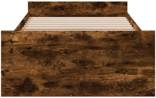 vidaXL Bettgestell mit Schubladen Räuchereiche 90x200cm Holzwerkstoff 3280339 Bild 10