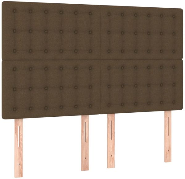 Boxspringbett mit Matratze Stoff Dunkelbraun 140x200 cm Bild 6