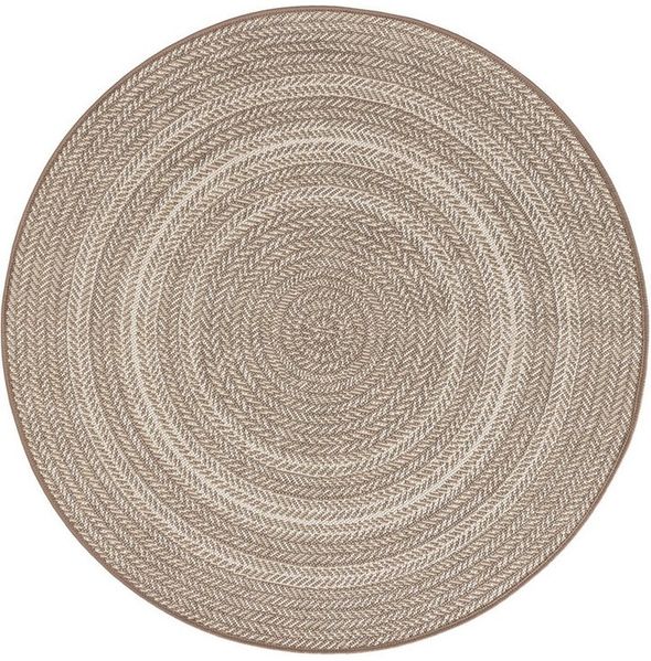 benuta Outdoorteppich Metro, rund, Höhe: 5 mm, Kunstfaser, Berber, Ethno-Style, Wohnzimmer
