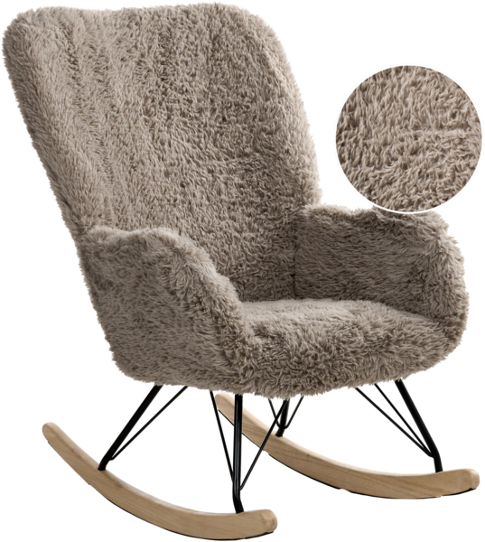 Schaukelsessel AKRA Webpelz Taupe